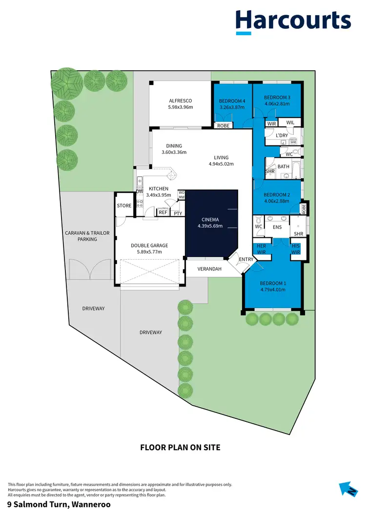 Floorplan of Homely house listing, 9 Salmond Turn, Wanneroo WA 6065