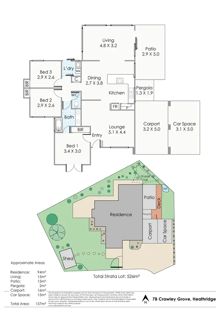 Floorplan of Homely house listing, 7B Crawley Grove, Heathridge WA 6027