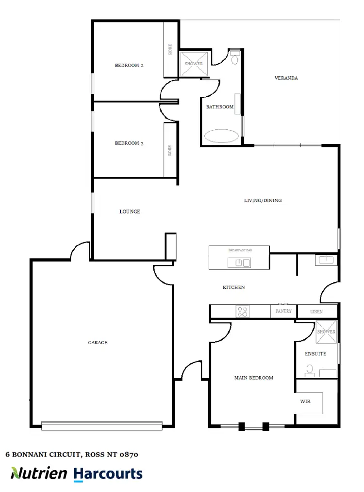 Floorplan of Homely house listing, 6 Bonanni Circuit, Ross NT 873