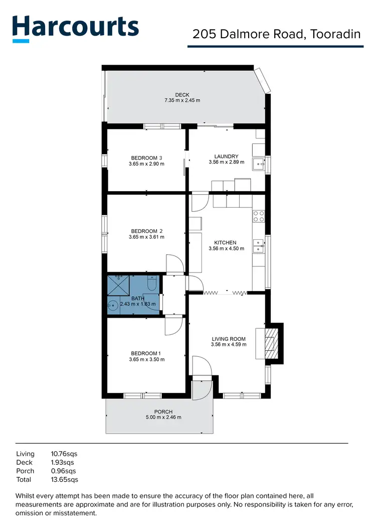 Floorplan of Homely rural property listing, 205 Dalmore Road, Tooradin VIC 3980
