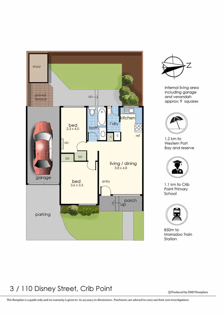 Floorplan of Homely house listing, 3/110 Disney Street, Crib Point VIC 3919