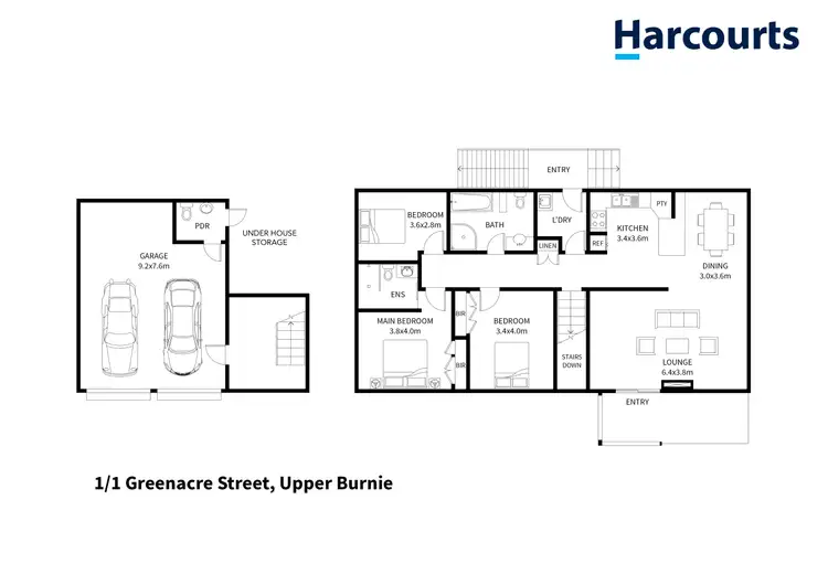 Floorplan of Homely villa listing, 1/1 Greenacre Street, Upper Burnie TAS 7320