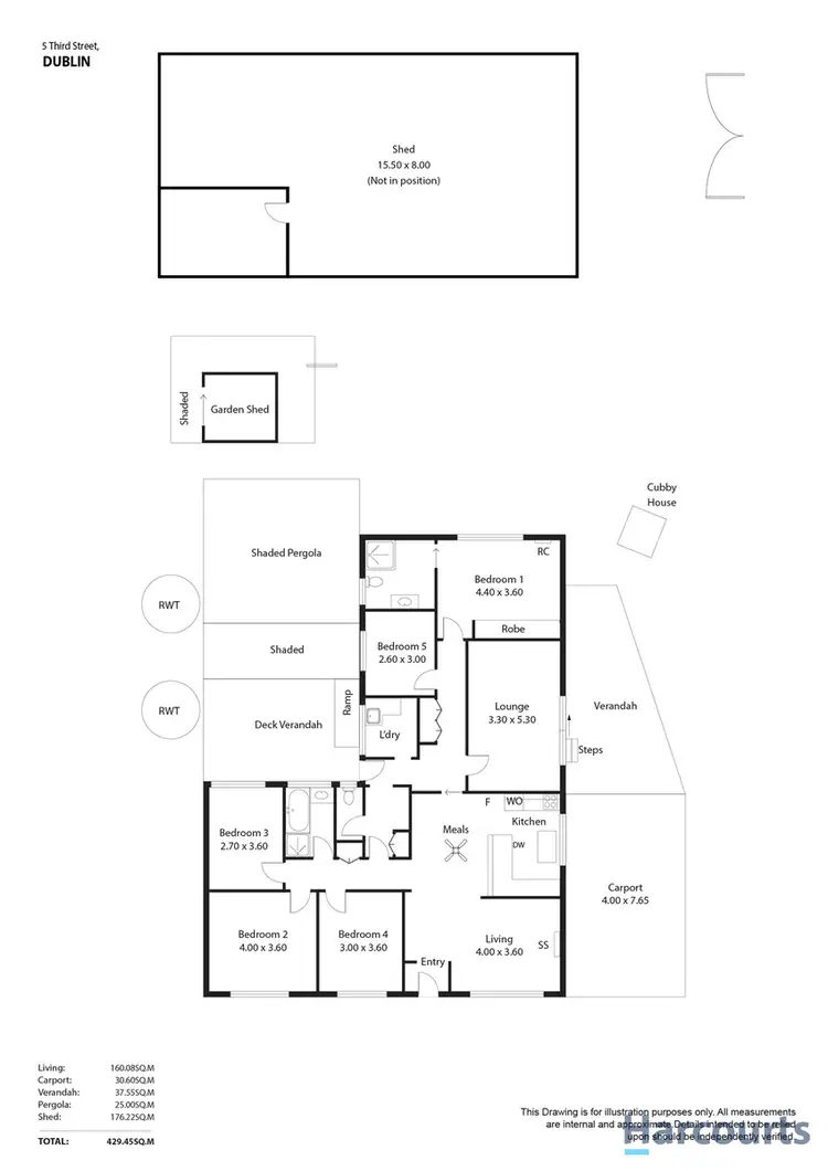 Floorplan of Homely house listing, 5 Third Street, Dublin SA 5501