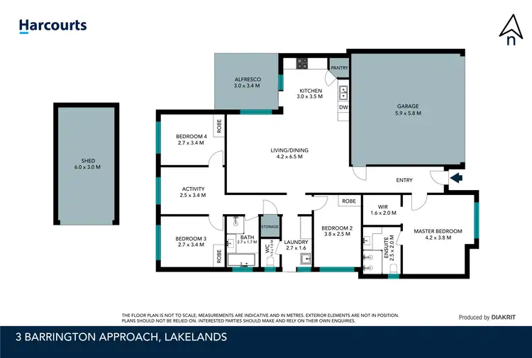 Floorplan of Homely house listing, 3 Barrington Approach, Lakelands WA 6180