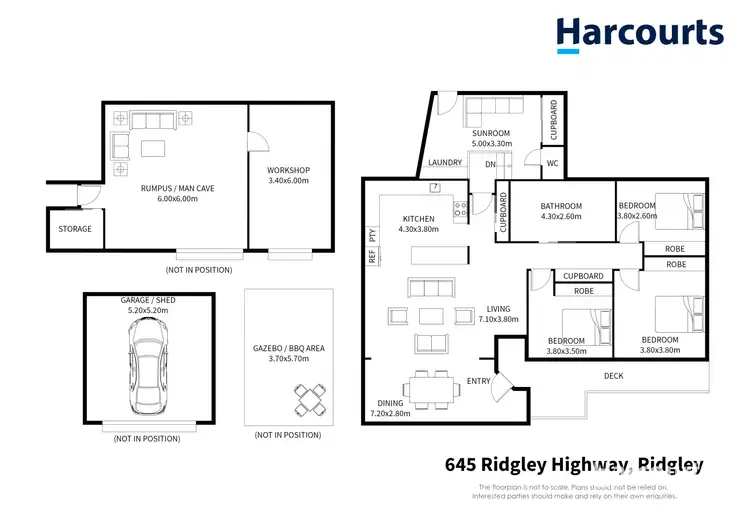 Floorplan of Homely house listing, 645 Ridgley Highway, Ridgley TAS 7321