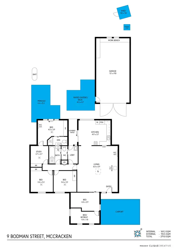 Floorplan of Homely house listing, 9 Bodman Street, Mccracken SA 5211