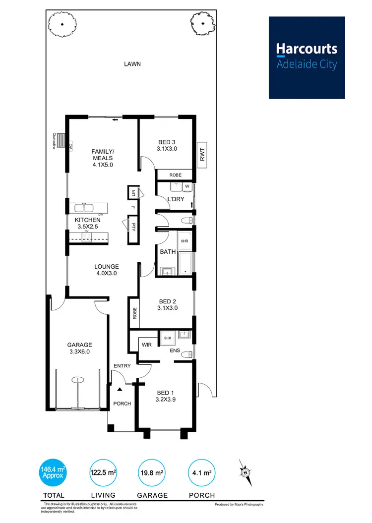 Floorplan of Homely house listing, 323 Fradd Road, Munno Para West SA 5115