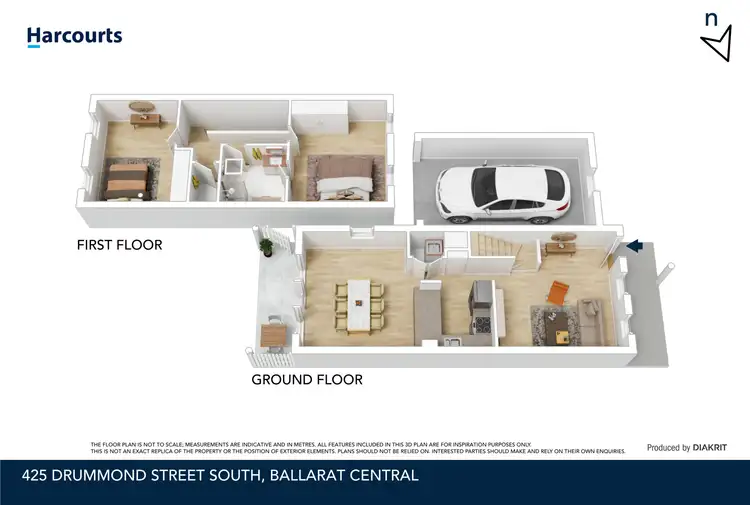 Floorplan of Homely townhouse listing, 425 Drummond Street South, Ballarat Central VIC 3350