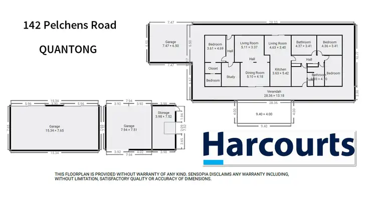 Floorplan of Homely house listing, 142 Pelchens Road, Quantong VIC 3401