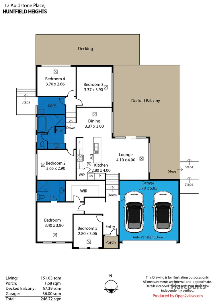 Floorplan of Homely house listing, 12 Auldstone Place, Huntfield Heights SA 5163