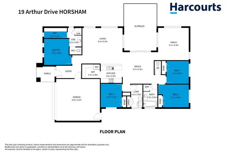 Floorplan of Homely house listing, 19 Arthur Drive, Horsham VIC 3400