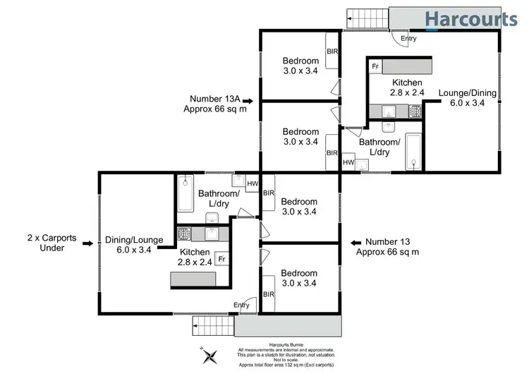 Floorplan of Homely apartment listing, 13 Greenacre Street, Upper Burnie TAS 7320