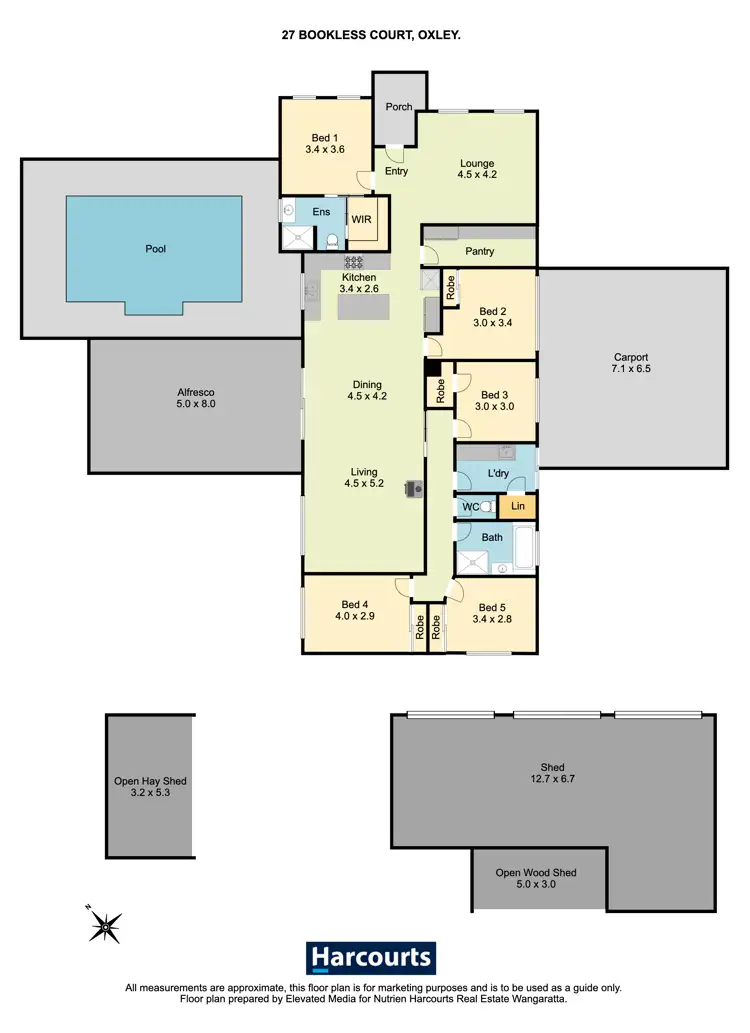 Floorplan of Homely house listing, 27 Bookless Court, Oxley VIC 3678