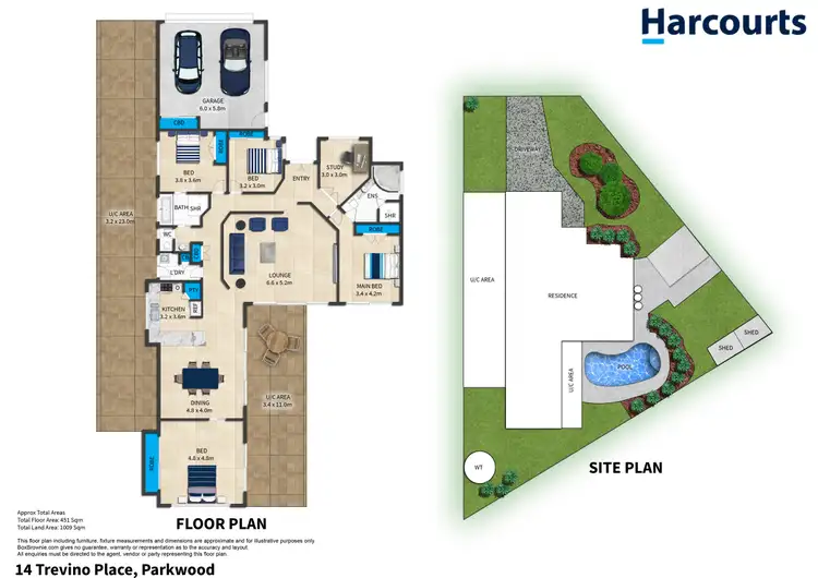 Floorplan of Homely house listing, 14 Trevino Place, Parkwood QLD 4214