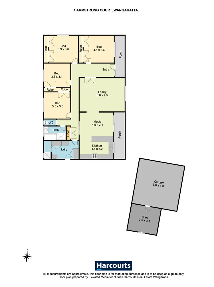Floorplan of Homely house listing, 1 Armstrong Court, Wangaratta VIC 3677