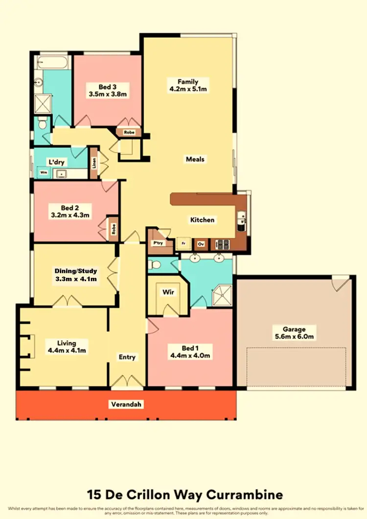 Floorplan of Homely house listing, 15 De Crillon Way, Currambine WA 6028