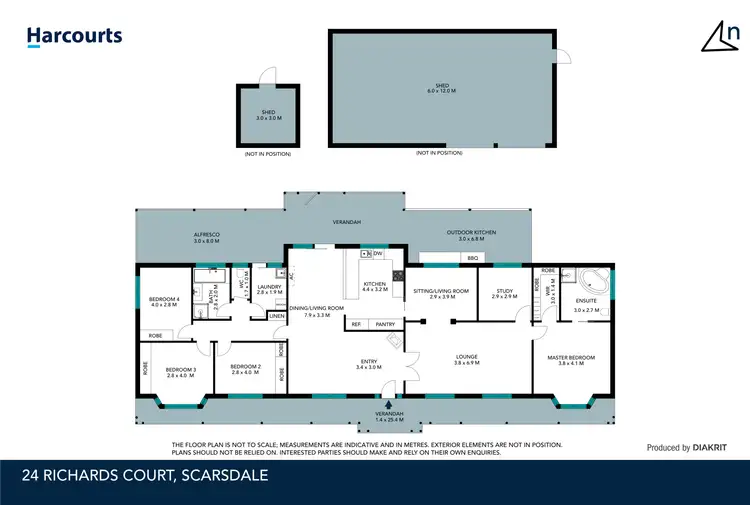 Floorplan of Homely house listing, 24 Richards Court, Scarsdale VIC 3351
