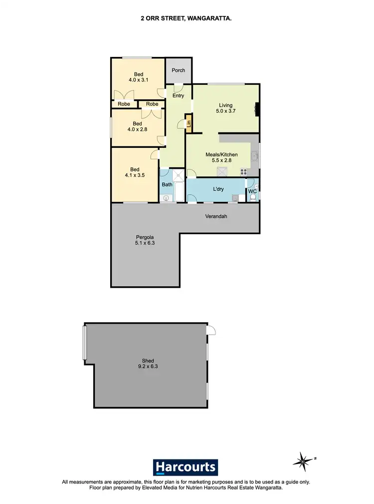 Floorplan of Homely house listing, 2 Orr Street, Wangaratta VIC 3677