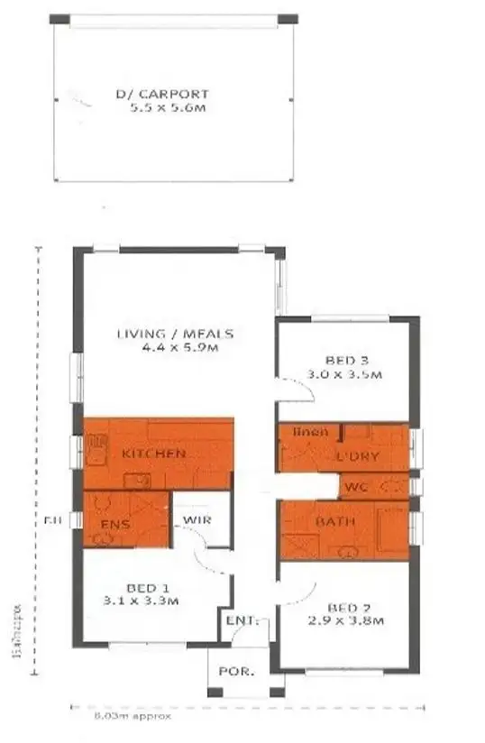 Floorplan of Homely house listing, 25 West Parkway, Andrews Farm SA 5114