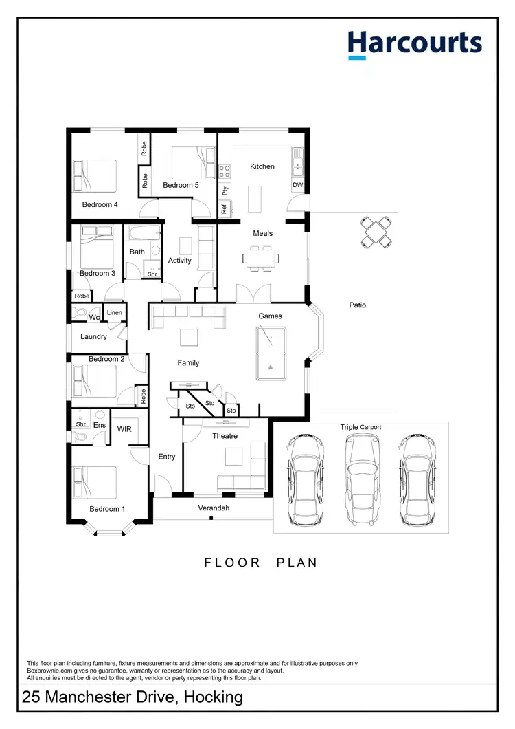 Floorplan of Homely house listing, 25 Manchester Drive, Hocking WA 6065