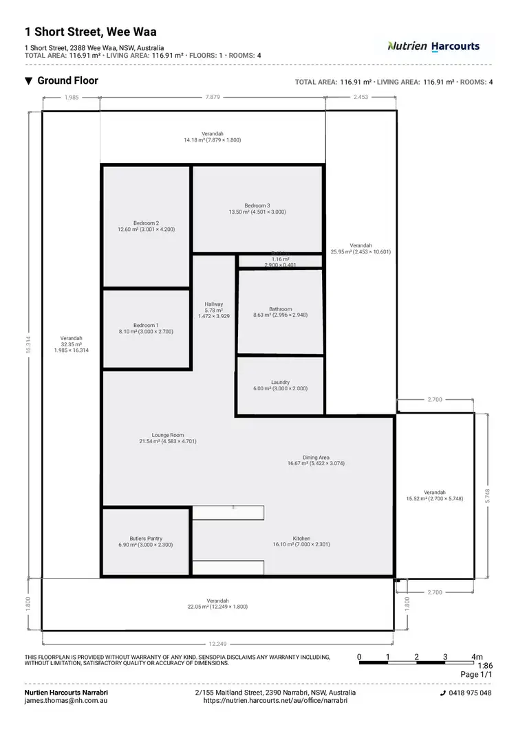 Floorplan of Homely house listing, 1 Short Street, Wee Waa NSW 2388