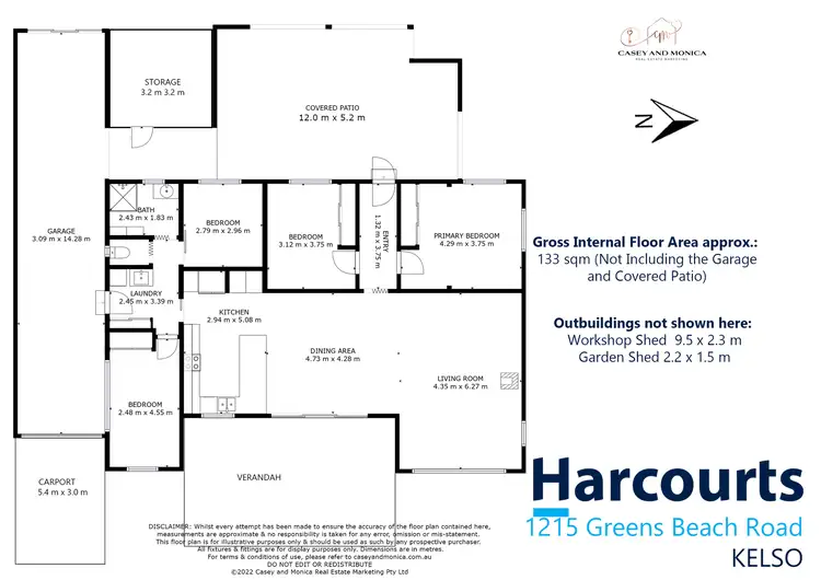 Floorplan of Homely house listing, 1215 Greens Beach Road, Kelso TAS 7270