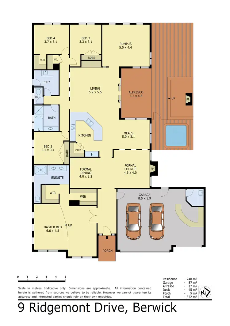 Floorplan of Homely house listing, 9 Ridgemont Drive, Berwick VIC 3806