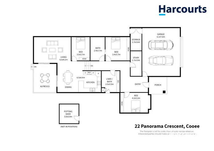 Floorplan of Homely house listing, 22 Panorama Crescent, Cooee TAS 7320