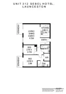 Floorplan of Homely apartment listing, 312/12-14 St John Street, Launceston TAS 7250