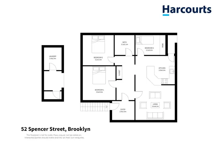 Floorplan of Homely house listing, 52 Spencer Street, Brooklyn TAS 7320