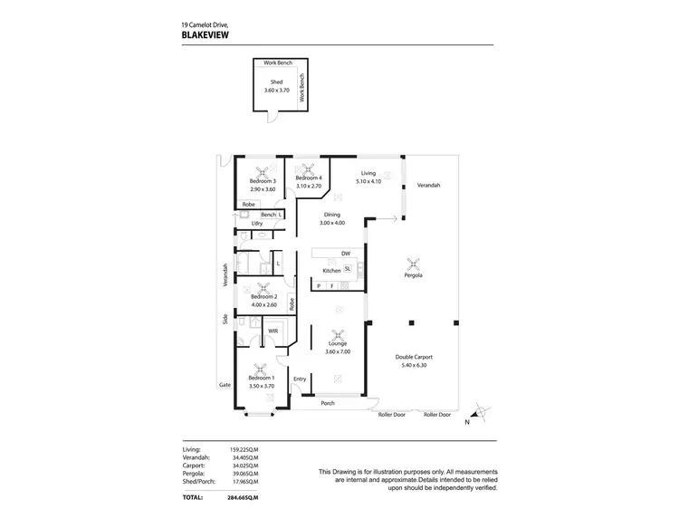 Floorplan of Homely house listing, 19 Camelot Drive, Blakeview SA 5114