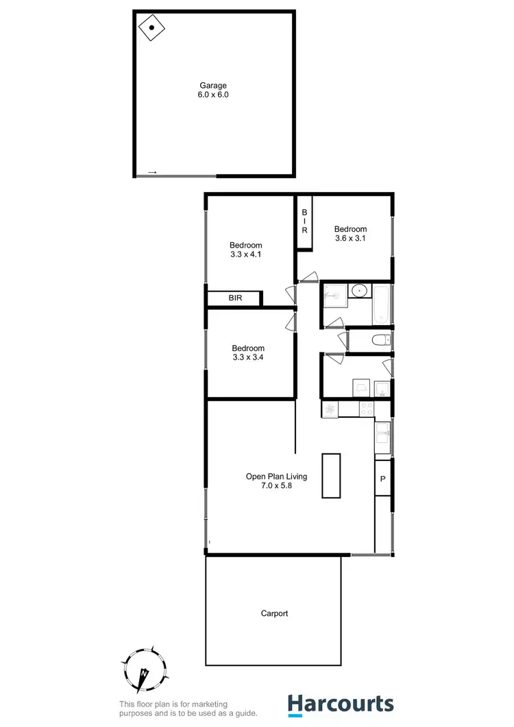 Floorplan of Homely house listing, 6 Moomere Street, Carlton TAS 7173