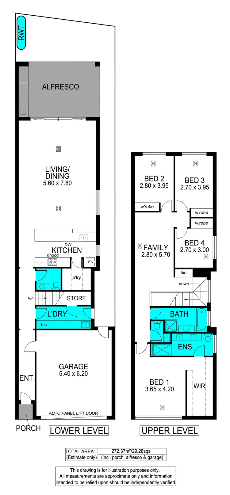 Floorplan of Homely house listing, 36B Wembley Avenue, Hectorville SA 5073