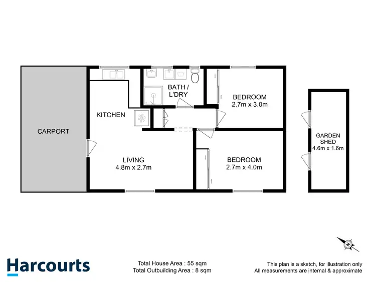 Floorplan of Homely unit listing, 12/1 Lynch Avenue, Huonville TAS 7109