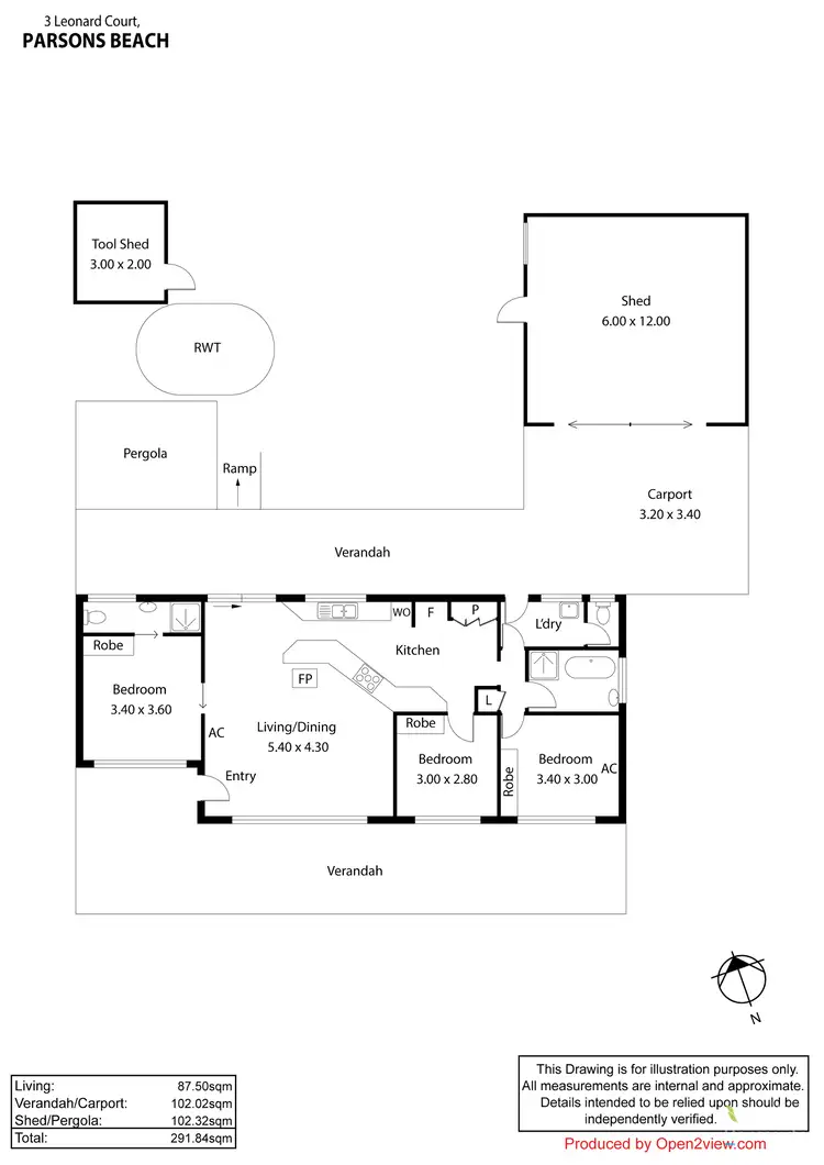 Floorplan of Homely house listing, 3 Leonard Court, Parsons Beach SA 5575
