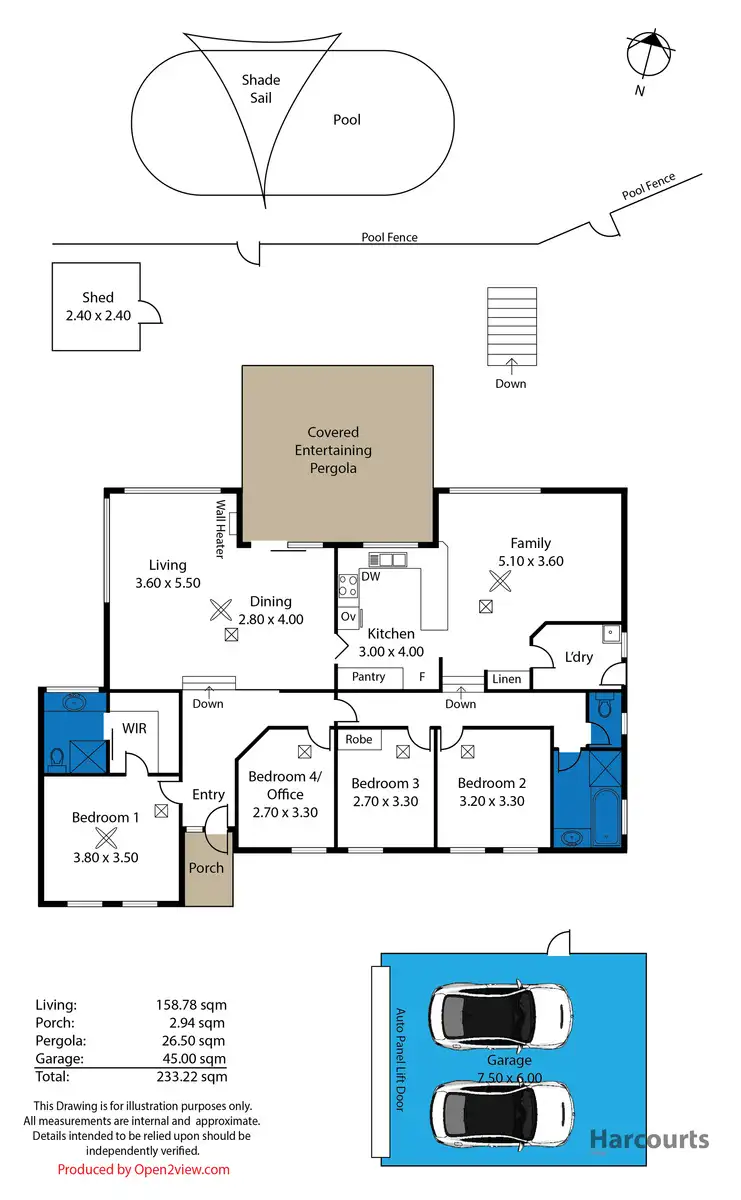 Floorplan of Homely house listing, 74 Seaview Drive, Happy Valley SA 5159