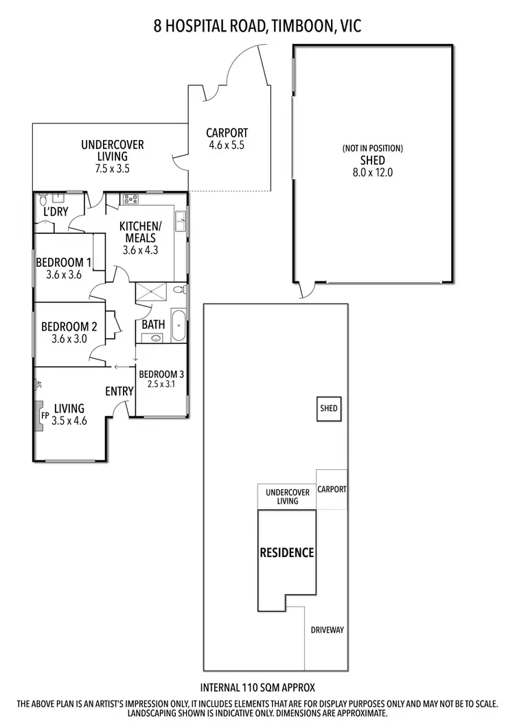Floorplan of Homely house listing, 8 Hospital Road, Timboon VIC 3268