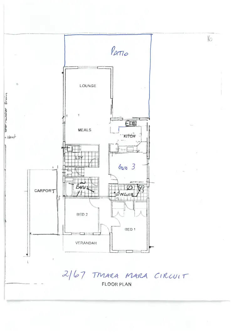 Floorplan of Homely semi-detached listing, 2/67 Tmara Mara Cct, Araluen NT 870