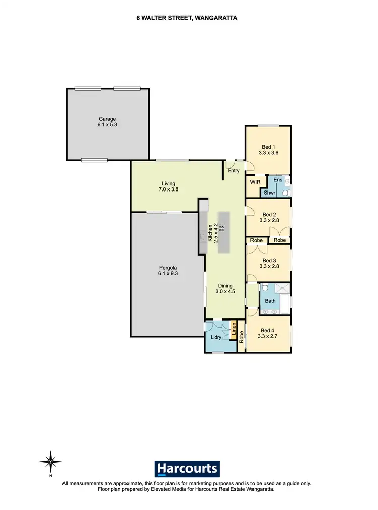 Floorplan of Homely house listing, 6 Walter Street, Wangaratta VIC 3677
