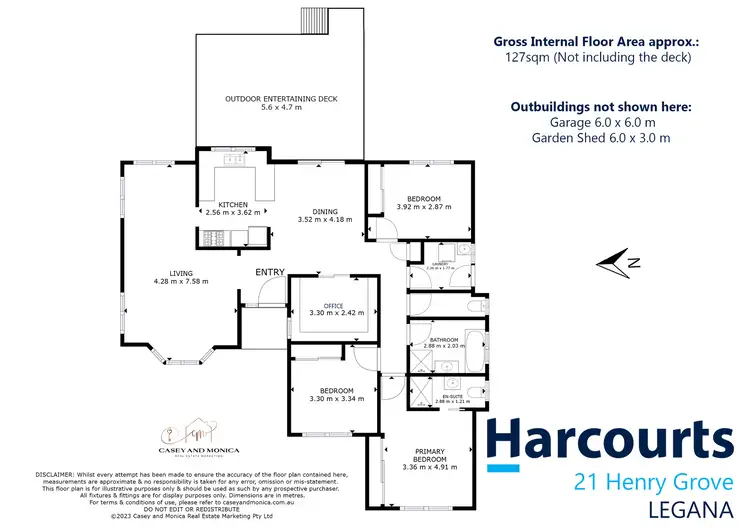 Floorplan of Homely house listing, 21 Henry Grove, Legana TAS 7277