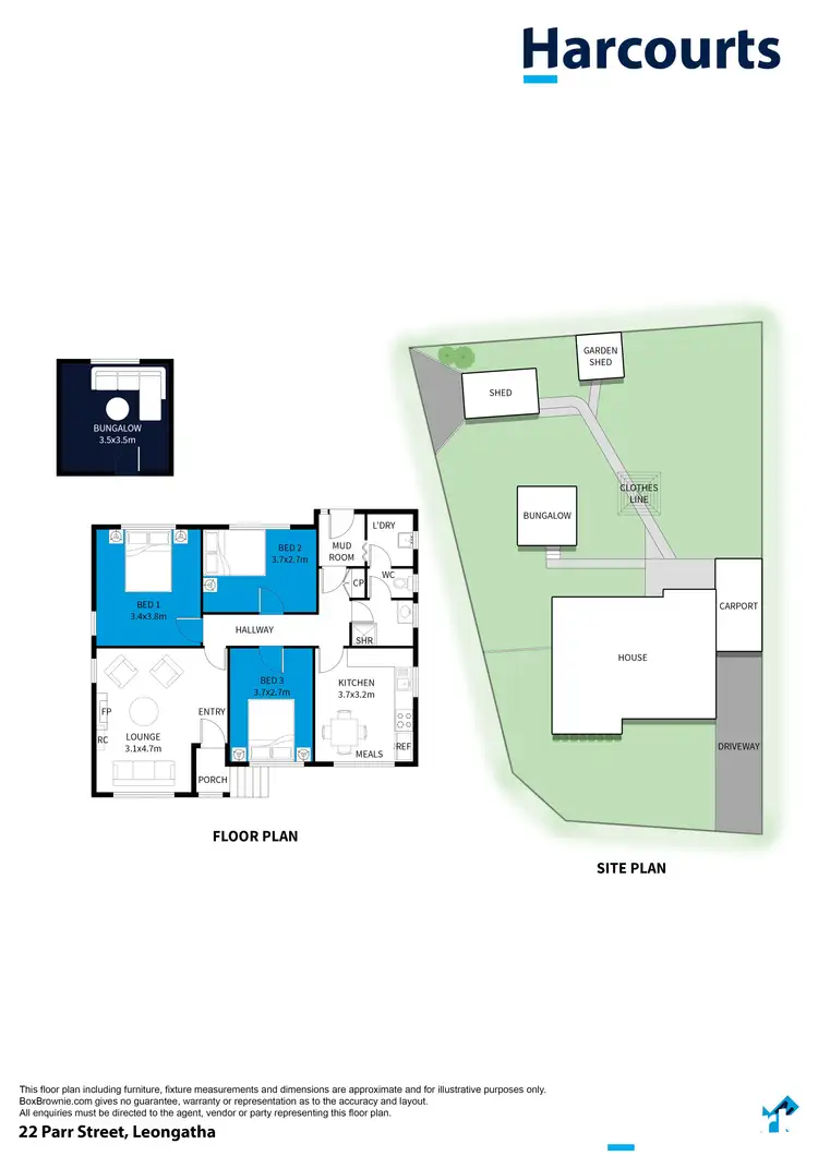 Floorplan of Homely house listing, 22 Parr Street, Leongatha VIC 3953