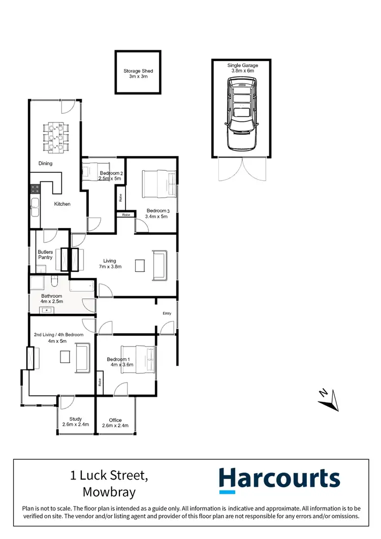 Floorplan of Homely house listing, 1 Luck Street, Mowbray TAS 7248