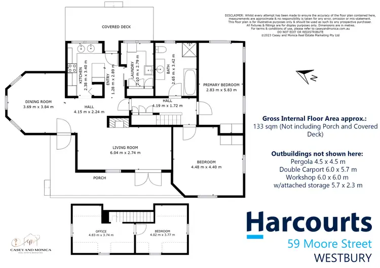 Floorplan of Homely house listing, 59 Moore Street, Westbury TAS 7303