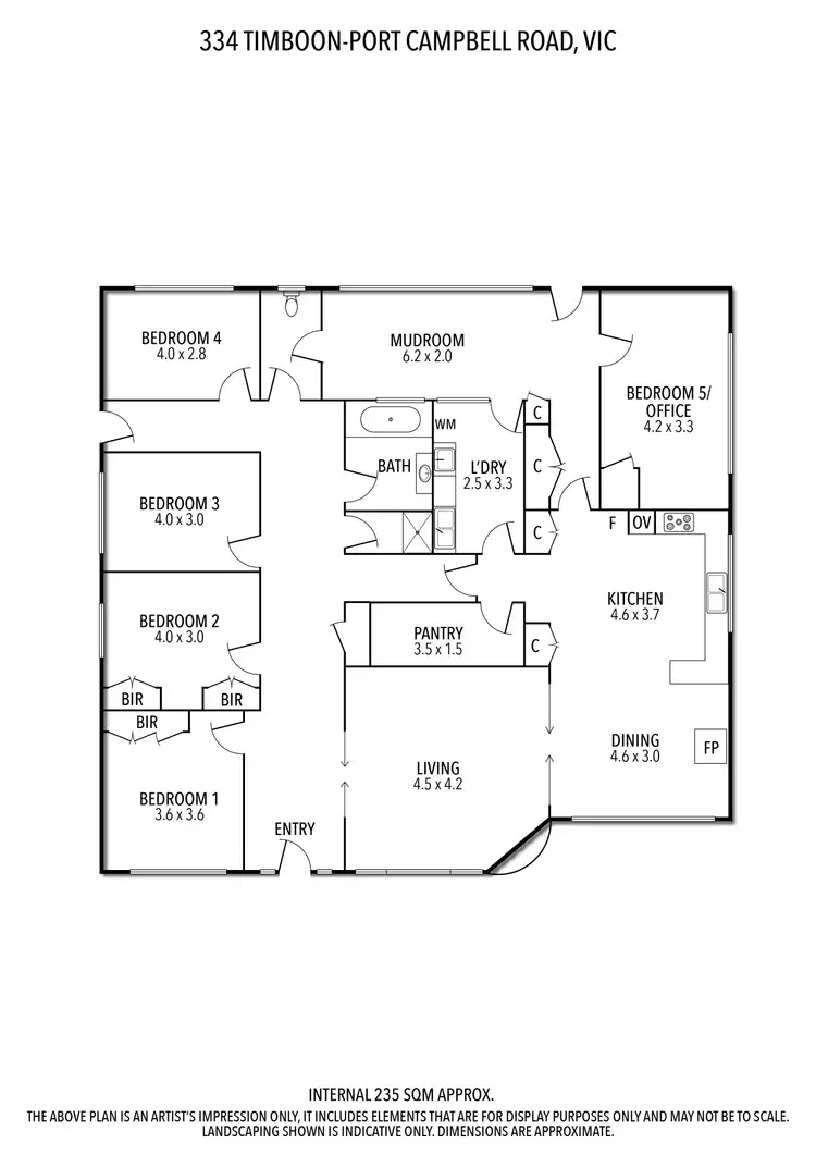 Floorplan of Homely house listing, 334 Timboon- Port Campbell Road, Timboon VIC 3268
