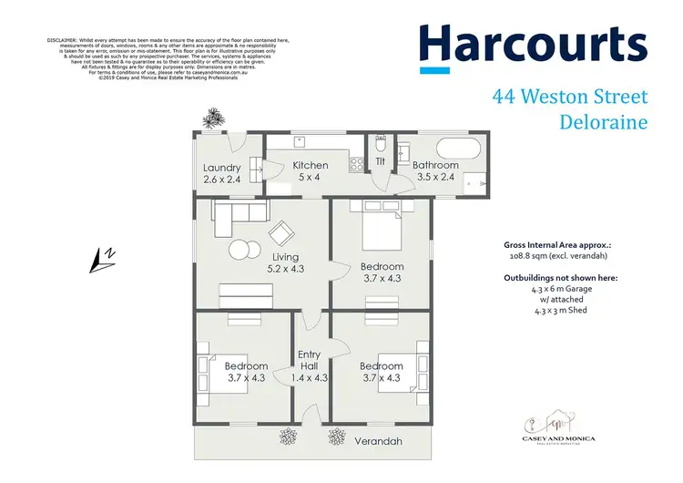 Floorplan of Homely house listing, 44 Weston Street, Deloraine TAS 7304