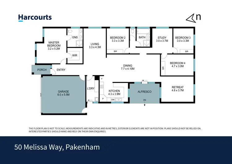 Floorplan of Homely house listing, 50 Melissa Way, Pakenham VIC 3810