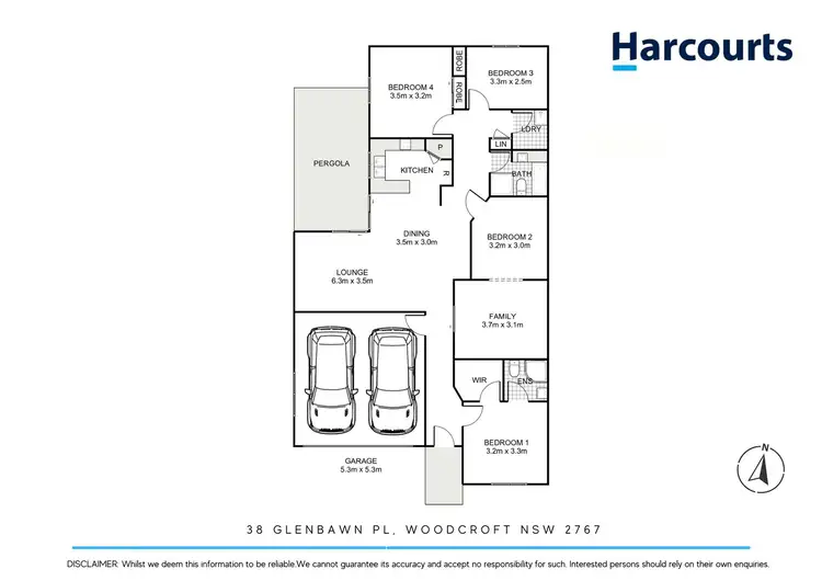 Floorplan of Homely house listing, 38 Glenbawn Place, Woodcroft NSW 2767