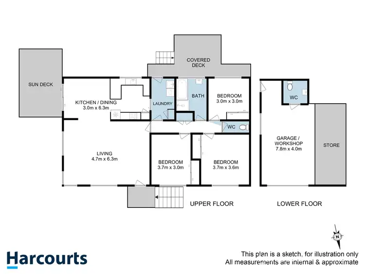 Floorplan of Homely villa listing, 2/6 Illira Way, Blackmans Bay TAS 7052