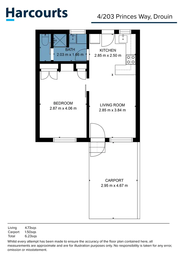 Floorplan of Homely unit listing, 4/203 Princes Way, Drouin VIC 3818