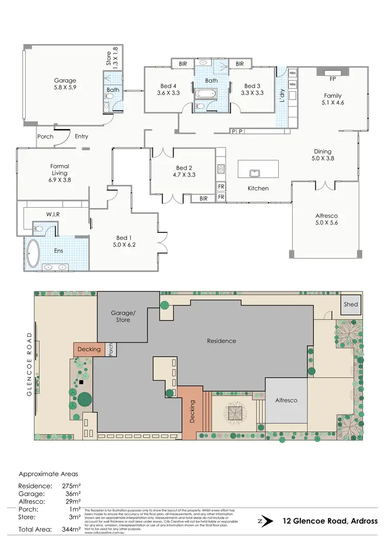 Floorplan of Homely house listing, 12 Glencoe Road, Ardross WA 6153